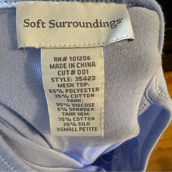 Soft Surroundings Top lavender Sz XS Women Ruffle on Bottom Pullover (E)5 - Picture 7 of 14